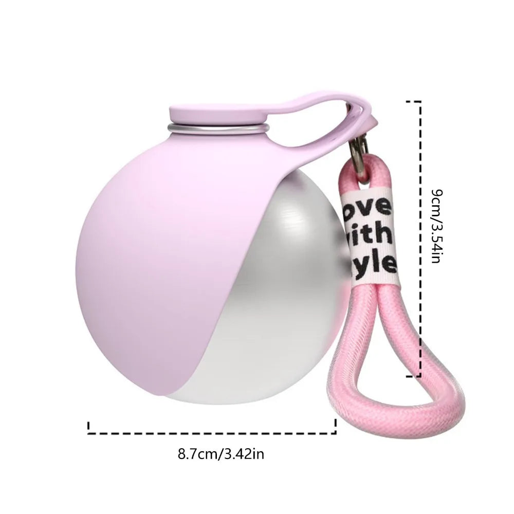 2-in-1 Dog Travel Water Bottle – Leakproof Stainless Steel Bottle with Silicone Bowl