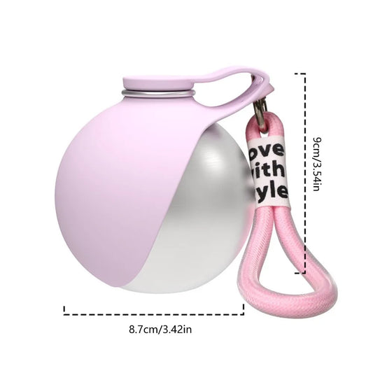 2-in-1 Dog Travel Water Bottle – Leakproof Stainless Steel Bottle with Silicone Bowl
