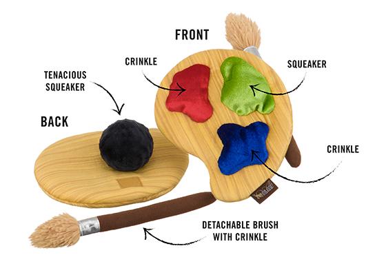 P.L.A.Y. Back To School Puppy's Palette Plush Dog Toy